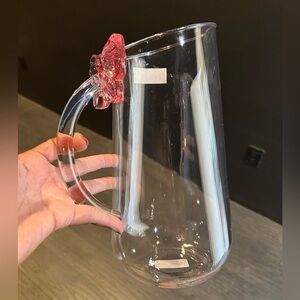 Pink Bow Water Coquette Pitcher Tik Tok Trendy Bella Lux Drink Pitcher Dispenser